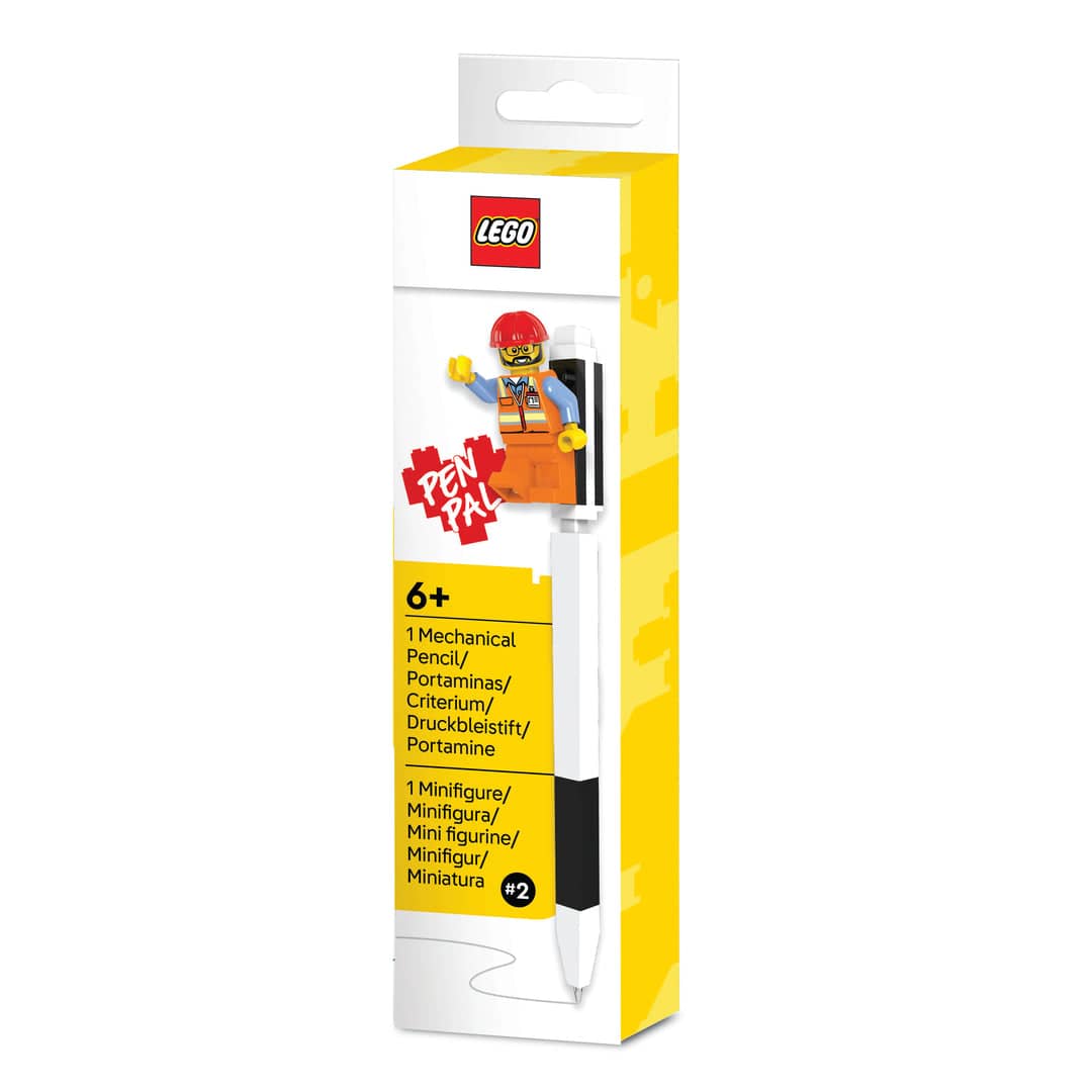 Pen Pal Mechanical Pencil with Construction Worker Minifigure