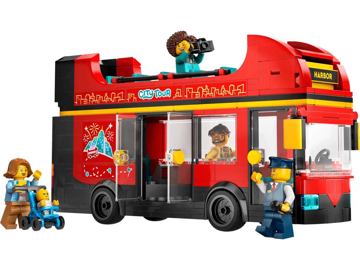 Red Double-Decker Sightseeing Bus