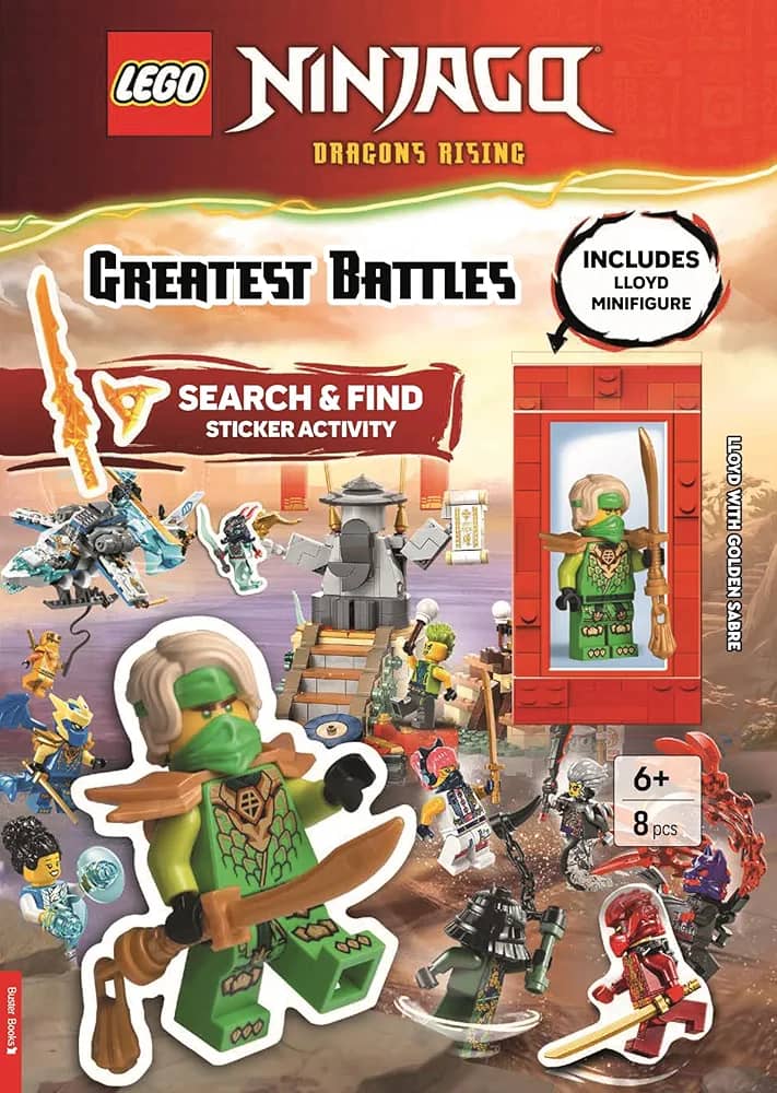 Ninjago: Dragons Rising: Greatest Battles: Search and Find Sticker Activity