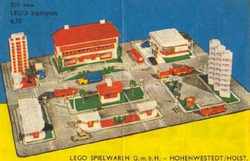 LEGO Town Plan Board, Continental European Cardboard Version