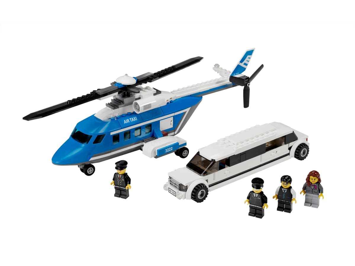 Helicopter and Limousine