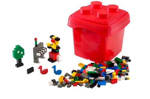 Fun with Bricks {small red bucket}