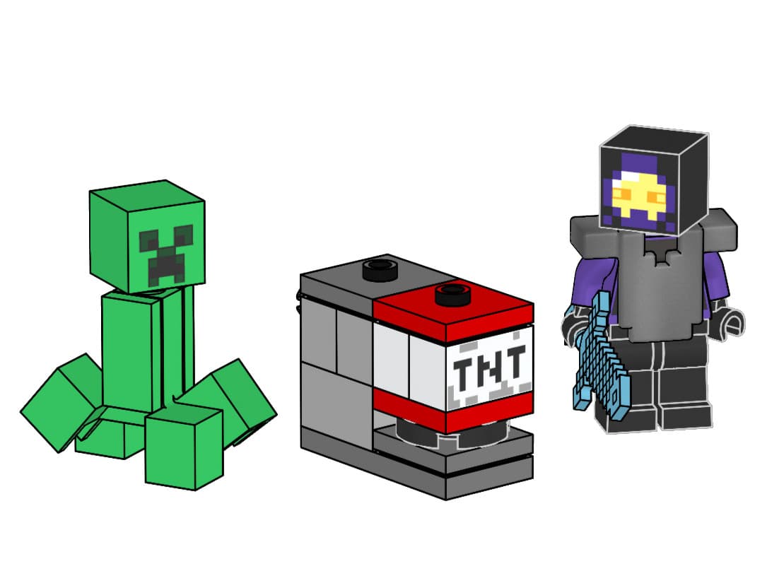 Realm Raider with Creeper and TNT Launcher